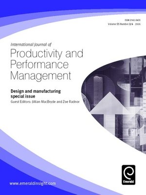 cover image of International Journal of Productivity and Performance Management, Volume 55, Issue 3 & 4